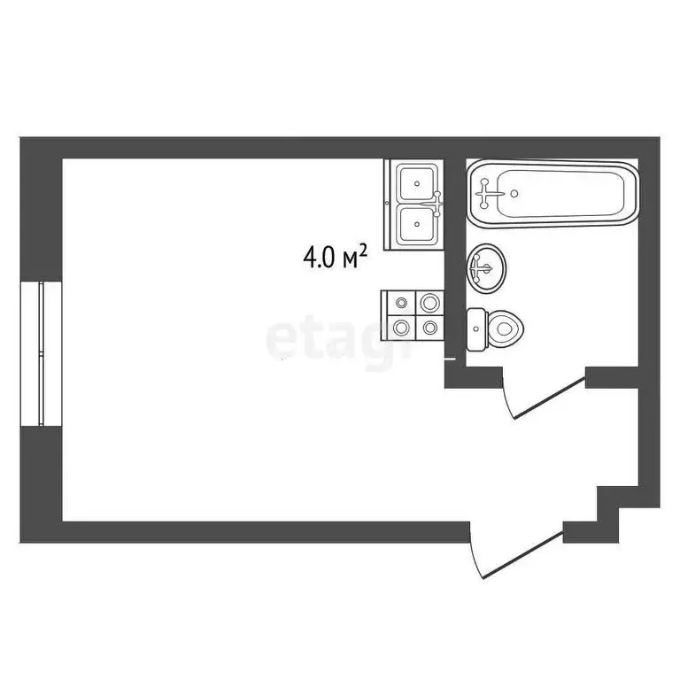 Квартира-студия: Набережные Челны, 1-й комплекс, 13 (16.9 м) - Фото 0