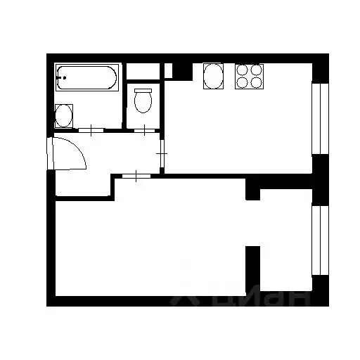 1-к кв. Санкт-Петербург Петровский просп., 24к1 (42.0 м) - Фото 2