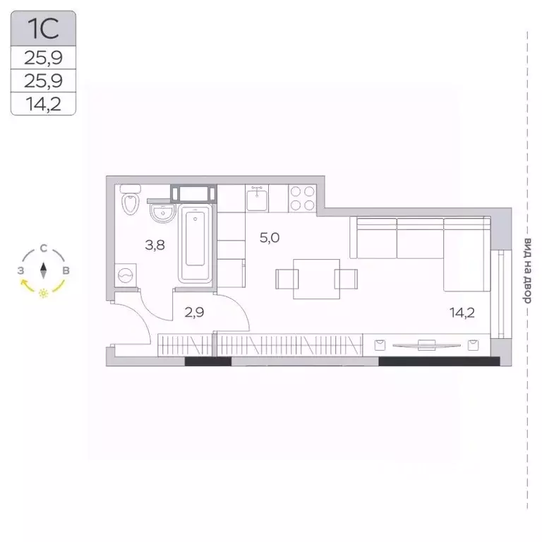 Студия Московская область, Мытищи городской округ, д. Пирогово ул. ... - Фото 1