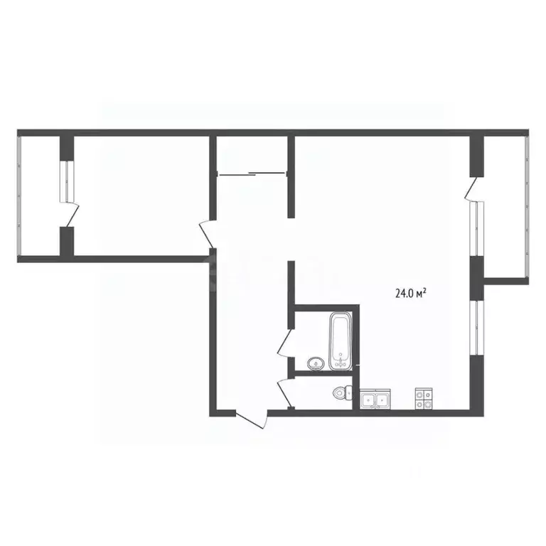 2-к кв. Тюменская область, Тюмень ул. Вересковая, 17к1 (50.5 м) - Фото 2