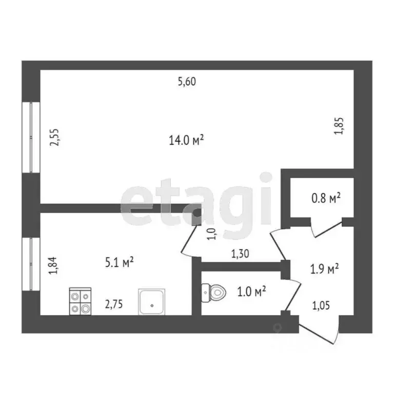 1-к кв. Мордовия, Саранск Дачный пер., 5 (22.8 м) - Фото 1