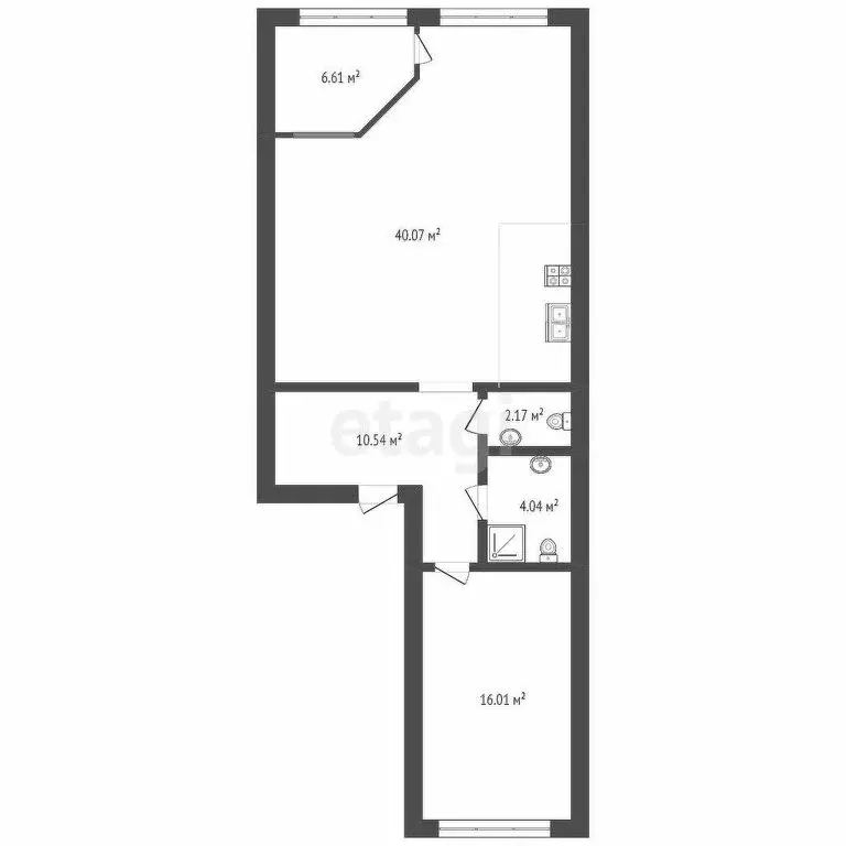 2-комнатная квартира: Дербыши, Академическая улица, 5к1 (79.6 м) - Фото 0
