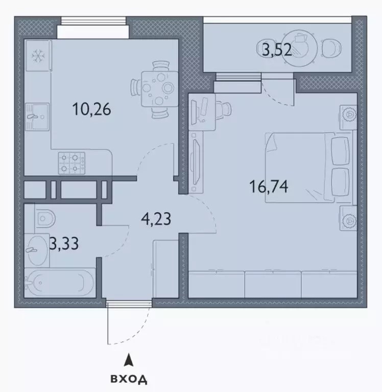 1-к кв. Брянская область, Брянск просп. Станке Димитрова, 67к7 (35.9 ... - Фото 1