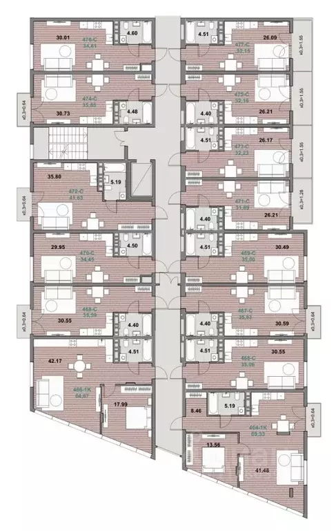 1-к кв. Калининградская область, Зеленоградск ул. Гагарина (34.32 м) - Фото 2