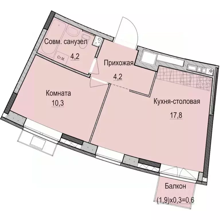 1-к кв. Татарстан, Казань Ферма-2 жилмассив,  (37.1 м) - Фото 0