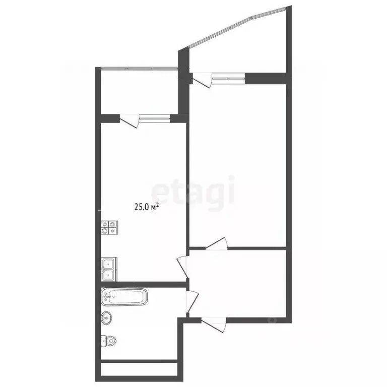 1-к кв. Ростовская область, Ростов-на-Дону Буденновский просп., 2А/23Б ... - Фото 2