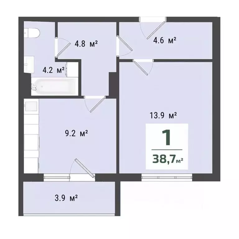 1-к кв. Омская область, Омск Сады Наука мкр, с1 (36.7 м) - Фото 0