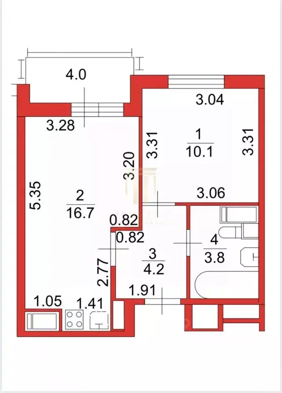 1-к кв. Санкт-Петербург Комендантский просп., 66к5 (34.8 м) - Фото 2