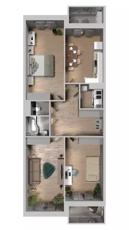 3-комнатная квартира: село Тарасовка, микрорайон Пушкарь, 1 (83.2 м) - Фото 1