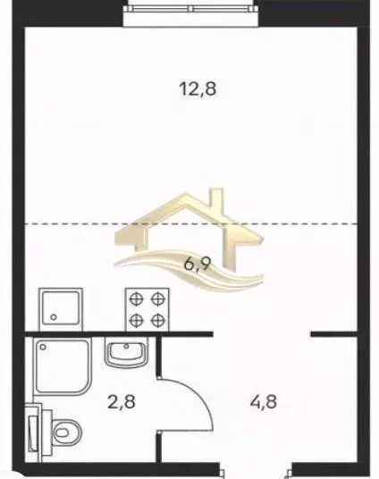 Студия Краснодарский край, Туапсе ул. Калараша, 37 (32.2 м) - Фото 1