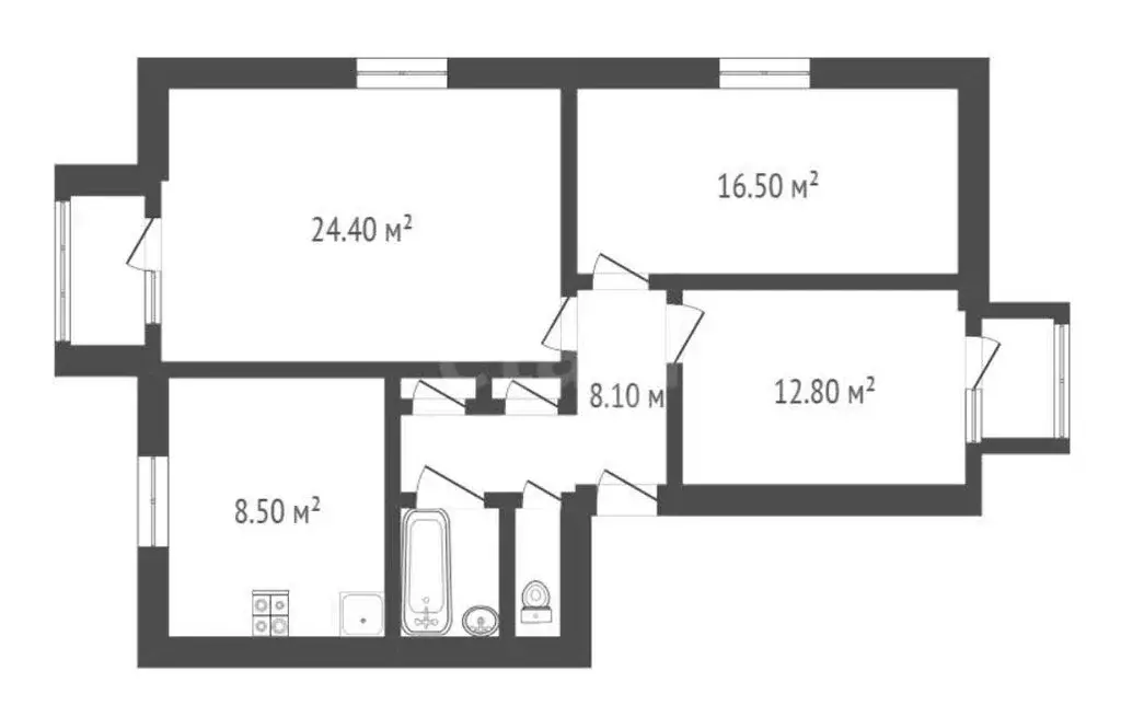 3-комнатная квартира: Борисоглебск, Поворинский проезд, 4Б (73.6 м) - Фото 1