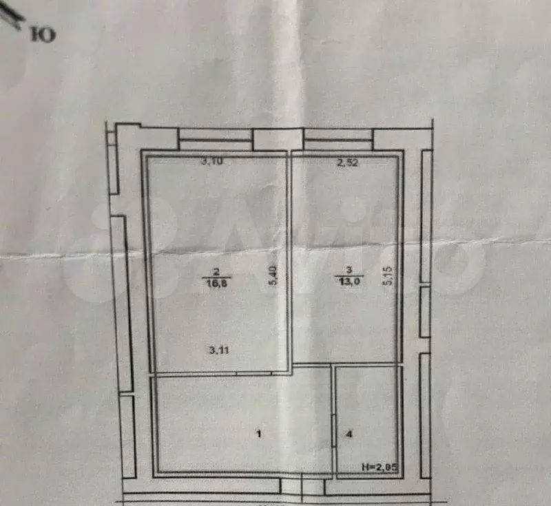 1-к. квартира, 45 м, 2/3 эт. - Фото 0