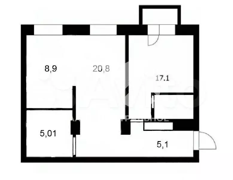 2-к. квартира, 56,8 м, 3/5 эт. - Фото 0