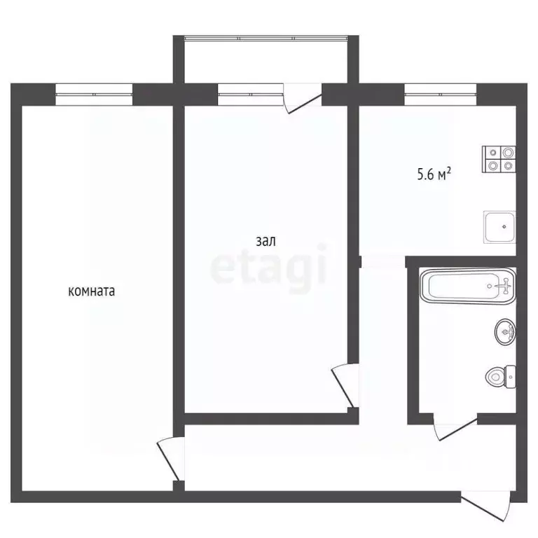 2-к кв. Владимирская область, Ковров просп. Мира, 2 (47.0 м) - Фото 2