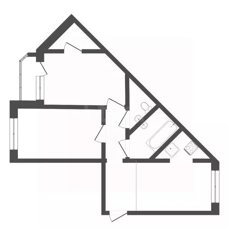 2-к кв. Тюменская область, Тюменский район, д. Дударева ул. ... - Фото 1