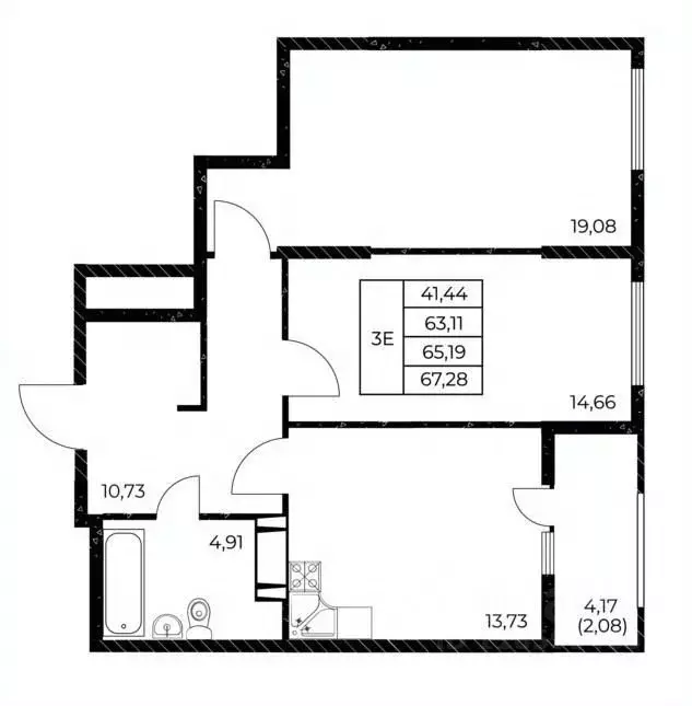 2-к кв. Ростовская область, Ростов-на-Дону Звезда Столицы 2 жилой ... - Фото 1
