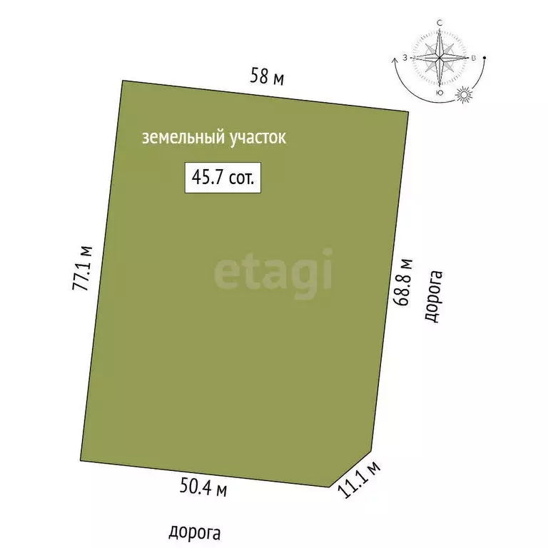 Участок в Большое Буньково, индустриальный парк М7-М12 (45 м) - Фото 0