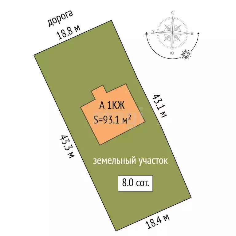 Дом в Винзили, Ленинградская улица (93.1 м) - Фото 1