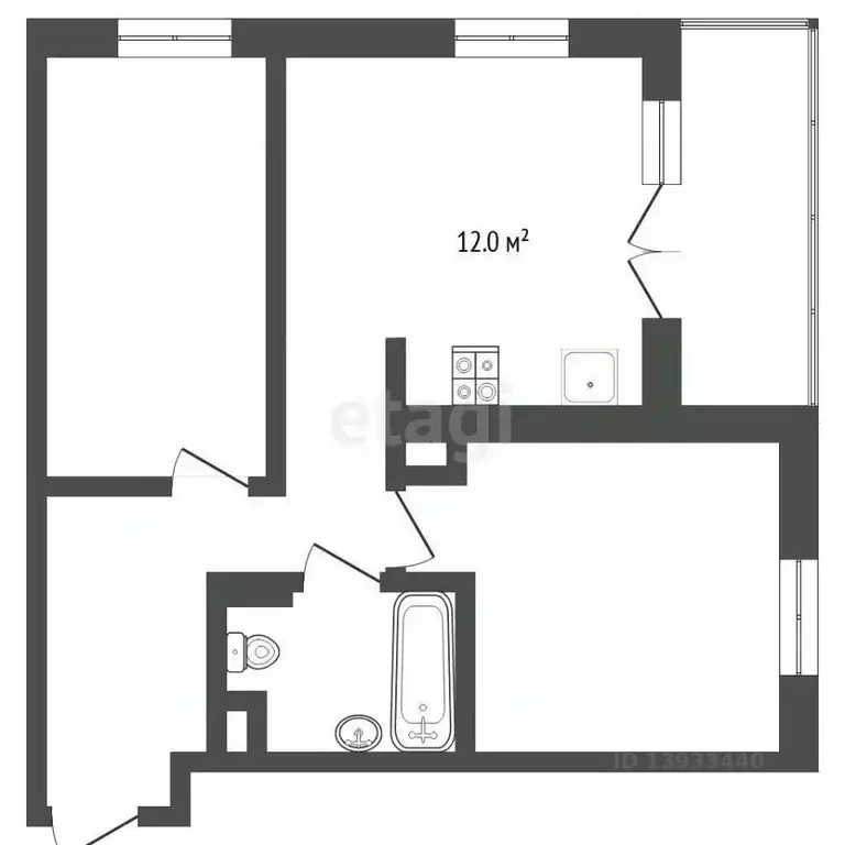 2-к кв. Тюменская область, Тюмень Родниковая ул., 4 (54.2 м) - Фото 2
