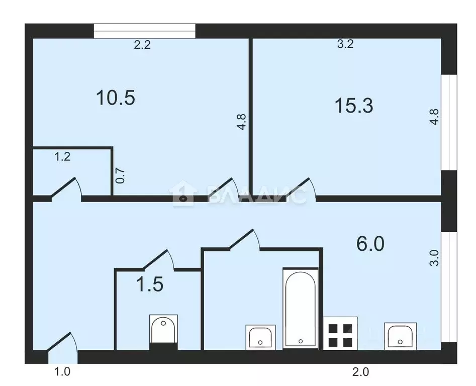 2-к кв. Владимирская область, Камешковский муниципальный округ, пос. ... - Фото 2