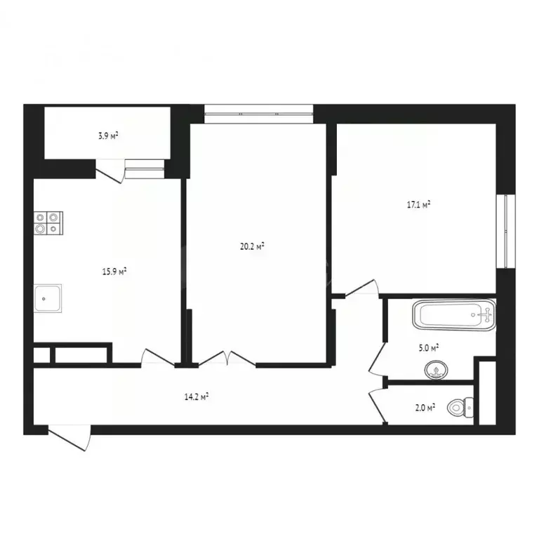2-к кв. Тюменская область, Тюмень ул. 50 лет Октября, 4 (75.0 м) - Фото 2
