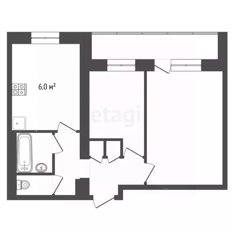 2-к кв. Ярославская область, Ярославль ул. Труфанова, 17к2 (50.5 м) - Фото 1