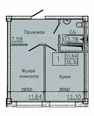1-к кв. Ставропольский край, Пятигорск ул. Ермолова, 28А (36.49 м) - Фото 1