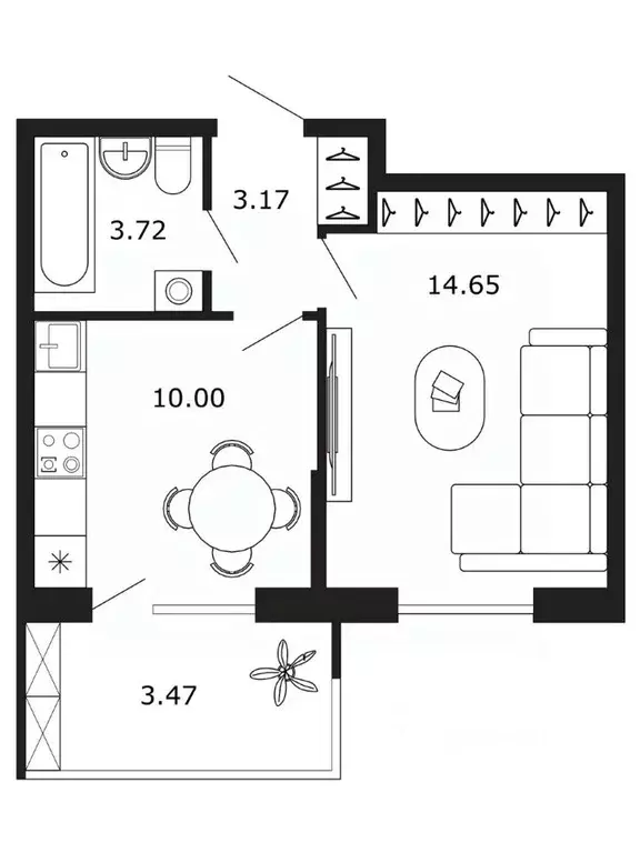 1-к кв. Санкт-Петербург Пулковское ш., 99к6 (31.54 м) - Фото 1