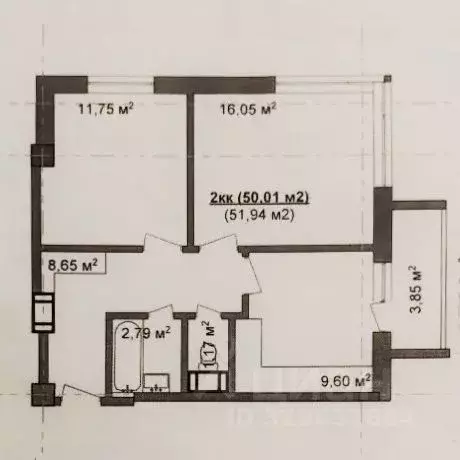 2-к кв. Санкт-Петербург Пулковское ш., 14Г (53.3 м) - Фото 2