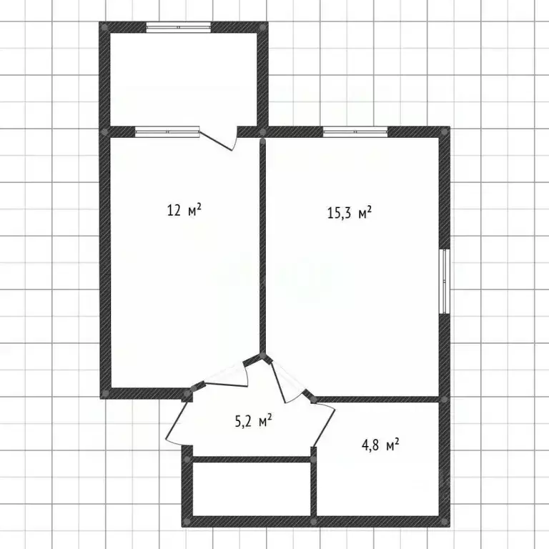 1-к кв. Татарстан, Казань ул. Достоевского, 57 (37.3 м) - Фото 2