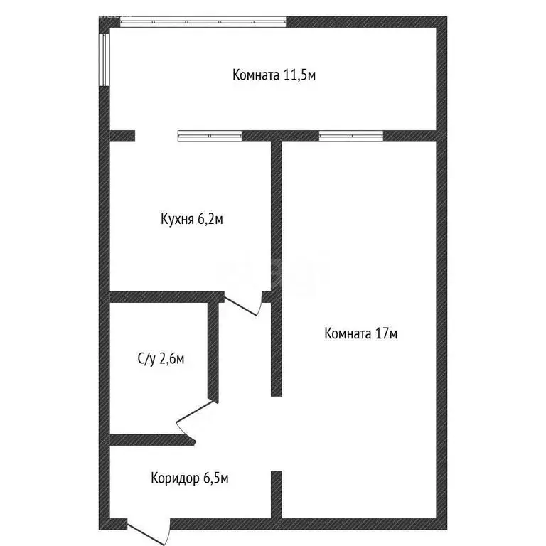 2-комнатная квартира: Новороссийск, Индустриальная улица, 5А (43.8 м) - Фото 1