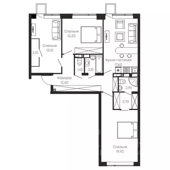 3-к кв. Ярославская область, Ярославский муниципальный округ, пос. ... - Фото 1