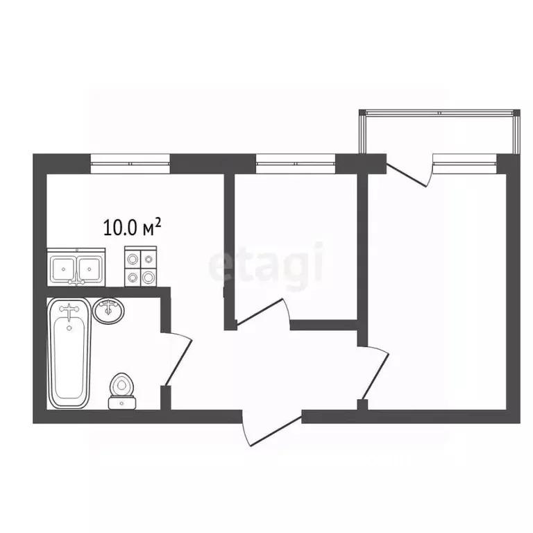 2-к кв. Москва пос. Птичное, ул. Лесная, 88 (50.8 м) - Фото 2