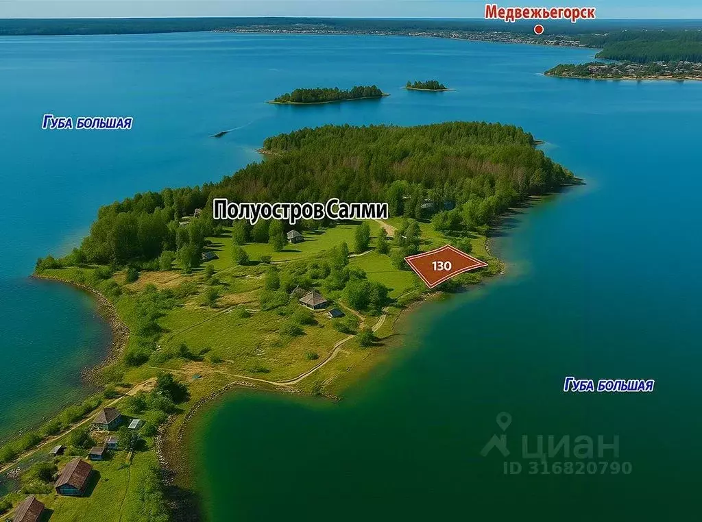 Участок в Карелия, Медвежьегорский район, Пиндушское городское ... - Фото 0
