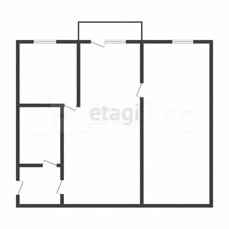 2-к. квартира, 43,3 м, 2/2 эт. - Фото 0