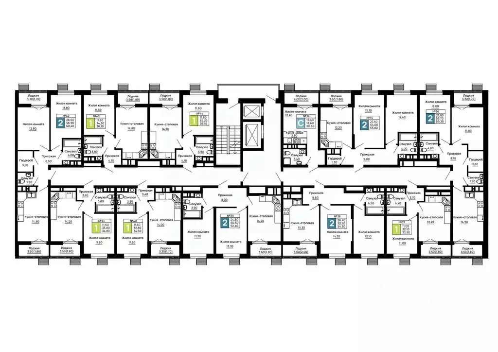 2-к кв. Адыгея, Тахтамукайский район, Яблоновский пгт  (55.8 м) - Фото 2