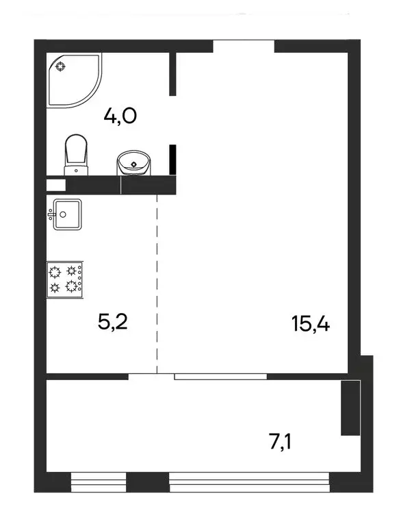 Квартира-студия: Бахчисарай, ЖК Прованс (31.7 м) - Фото 0