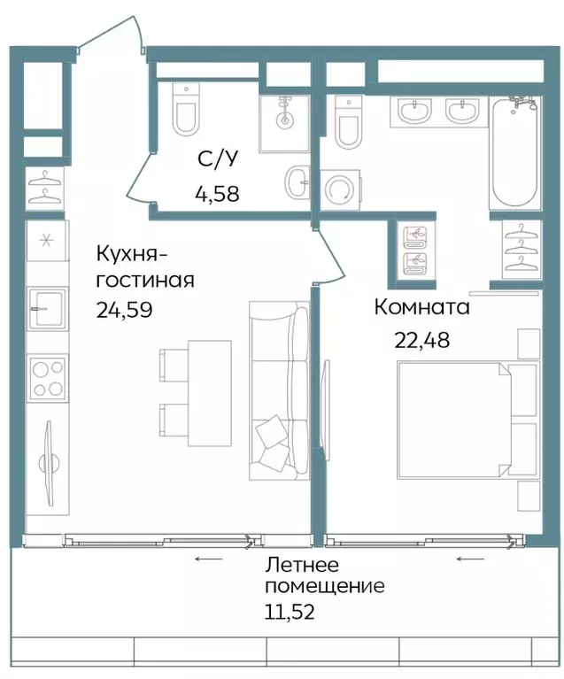 2-к кв. Крым, Саки ул. Морская (63.17 м) - Фото 0