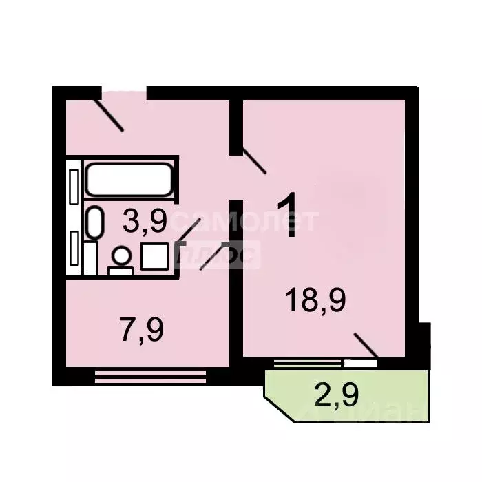 1-к кв. Москва бул. Дмитрия Донского, 17 (36.6 м) - Фото 2