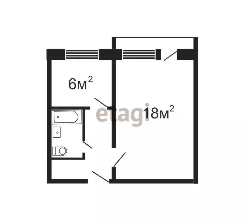 1-комнатная квартира: Сатка, Солнечная улица, 20 (31.3 м) - Фото 0
