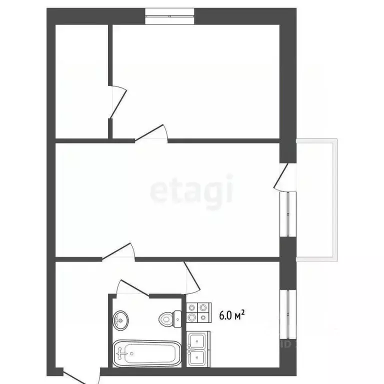 2-к кв. Севастополь ул. Горпищенко, 88 (44.9 м) - Фото 1