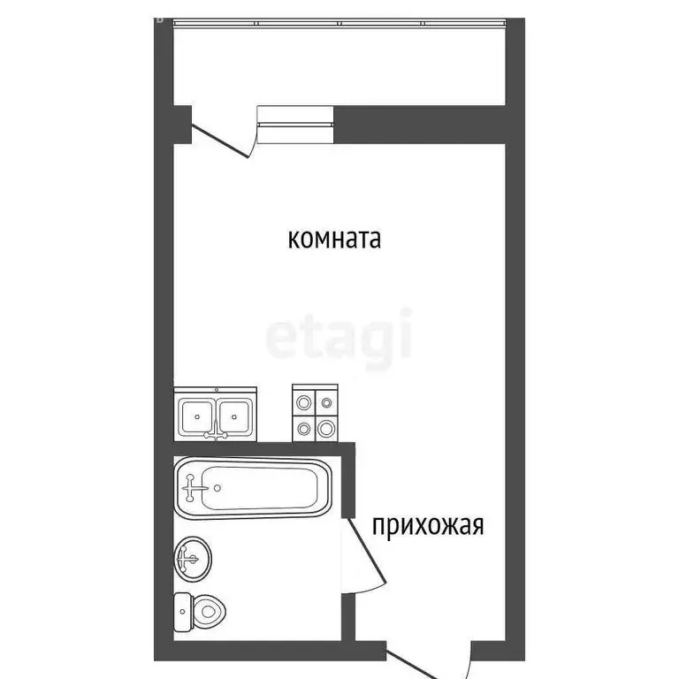 Квартира-студия: Саранск, улица Щорса, 29 (17.9 м) - Фото 1