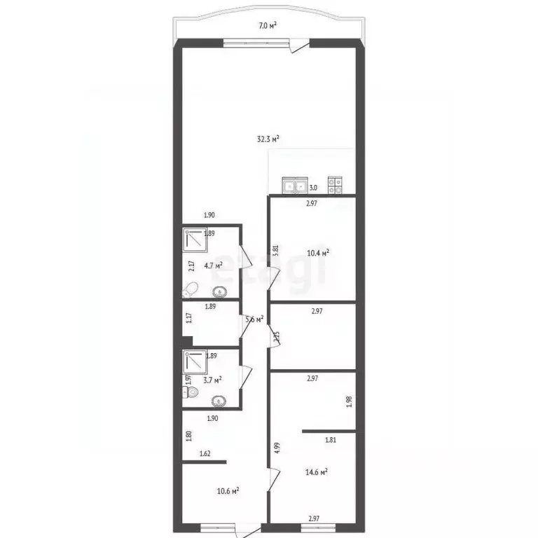 3-к кв. Крым, Феодосия ш. Керченское, 76А (95.6 м) - Фото 1