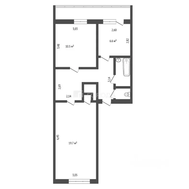 2-к кв. Кемеровская область, Новокузнецк Пионерский просп., 32 (52.0 ... - Фото 2