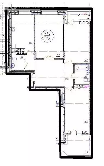 3-комнатная квартира: Новосибирск, улица Дуси Ковальчук, 244 (103.1 м) - Фото 1