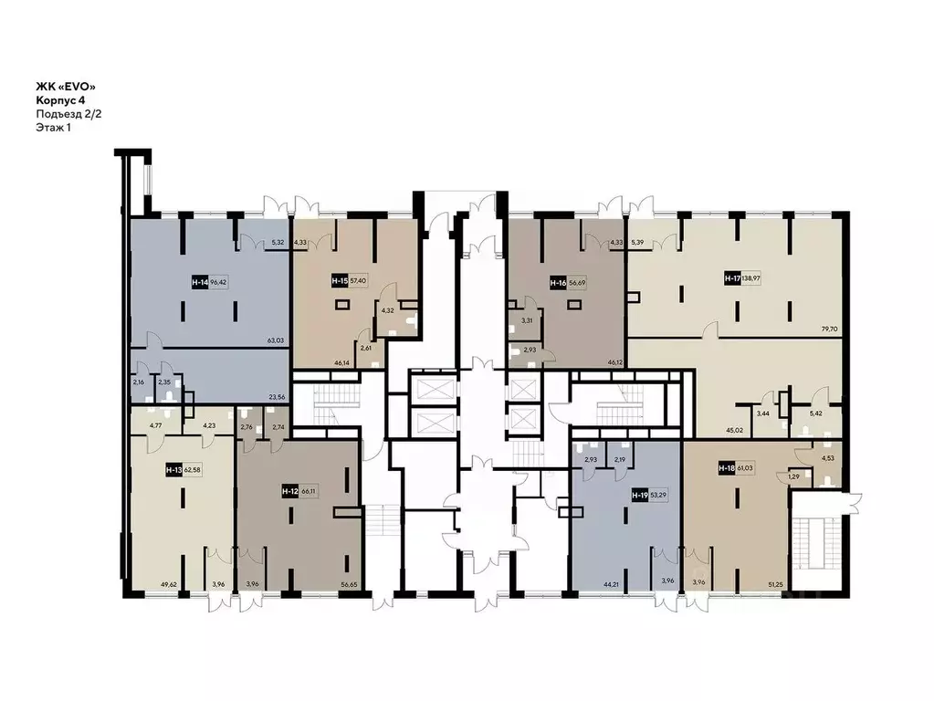 Офис в Московская область, Реутов 3-й мкр, Эво жилой комплекс, к4 (57 ... - Фото 2