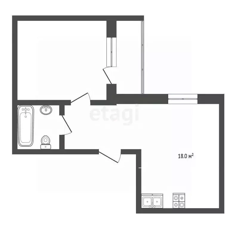 2-к кв. Москва ш. Энтузиастов, 3к2 (44.7 м) - Фото 1