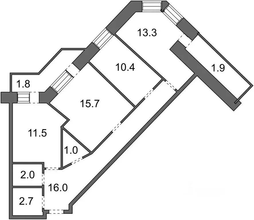 3-к кв. Омская область, Омск ул. 3-я Енисейская, 32/3 (73.5 м) - Фото 1