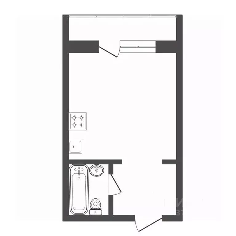 Студия Амурская область, Благовещенский район, с. Чигири ул. Красная, ... - Фото 1