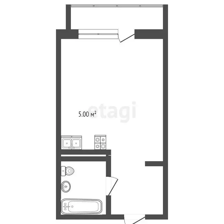 Квартира-студия: Тюмень, Велижанская улица, 66 (20.9 м) - Фото 0